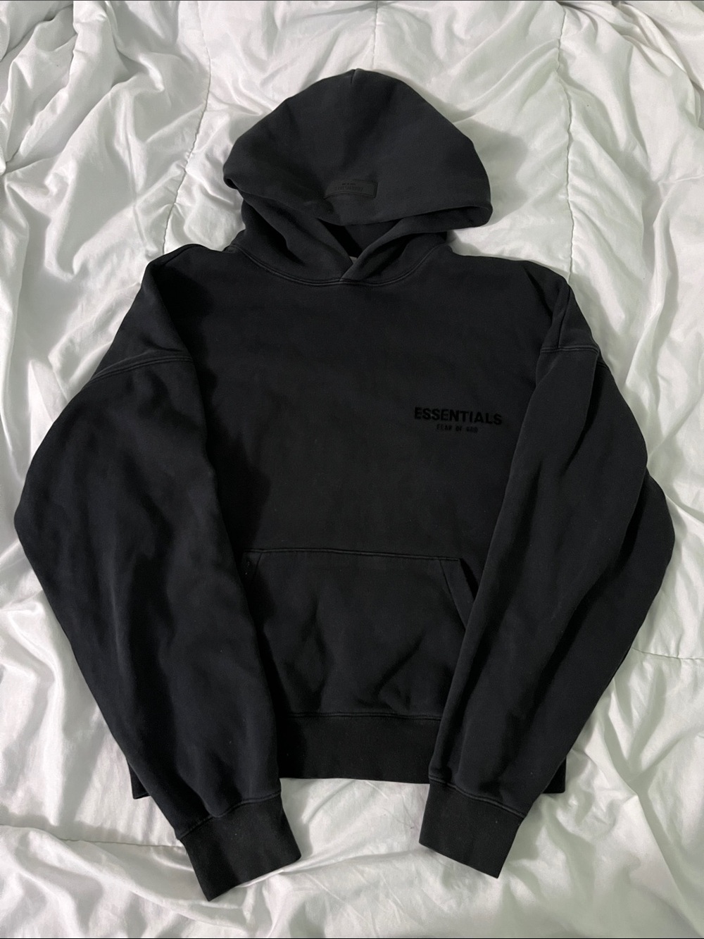 ESSENTIALS Fear Of God Black Pullover Hoodie